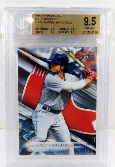 Andrew Benintendi 2016 Bowman Best Baseball Card, 9.5 Gem MT