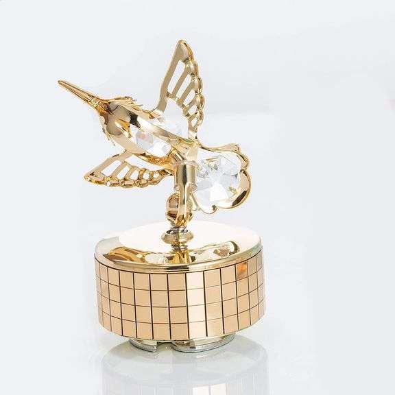 Swan Lake Music Box 24K Gold Plated with Crystals