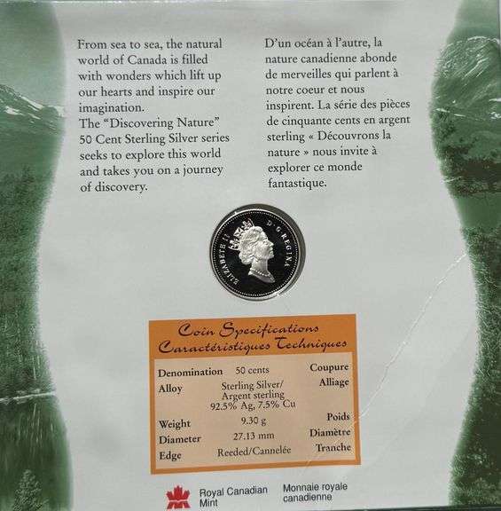 1997 Canadas Best Friends Sterling Newfoundland 50 Cent Proof