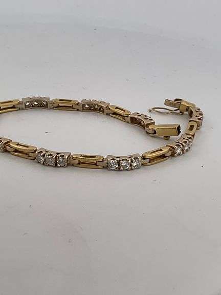 CERTIFIED  18K YELLOW GOLD DIAMOND BRACELET
