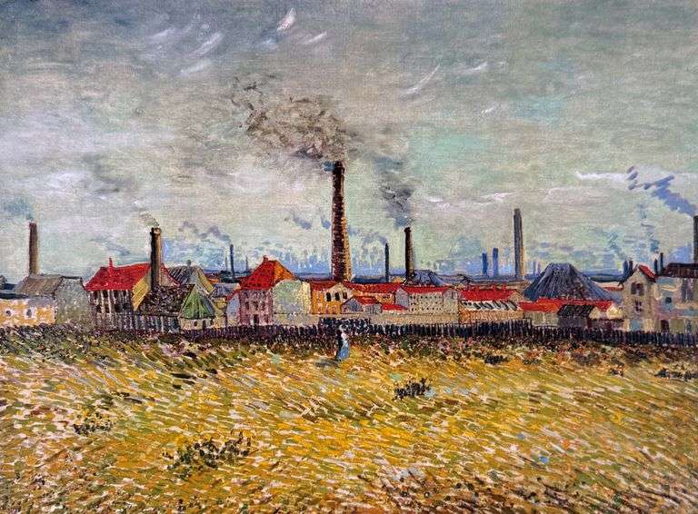 Collectible Vincent Van Gogh, Factories at Clichy, 1887
