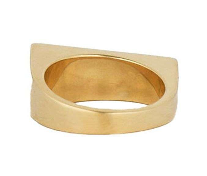 Versace 0.10ctw Pave Diamond Geometric Band Ring in 18K