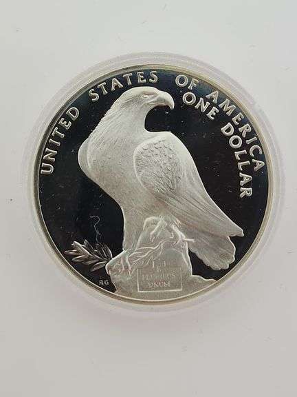 1984-S $1 Los Angeles Olympiad Coliseum PR DCAM