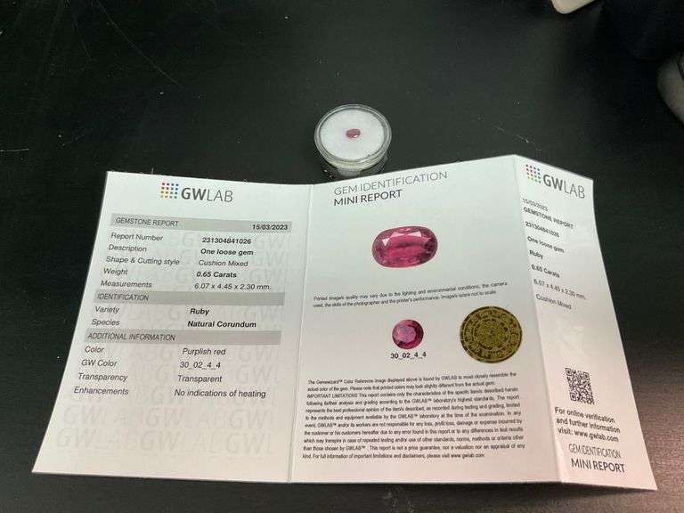CERTIFIED NATURAL RED RUBY 0.65 CARAT