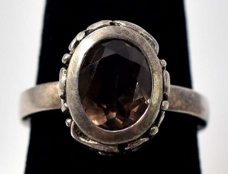 Smokey Quartz Ring in Sterling Silver
