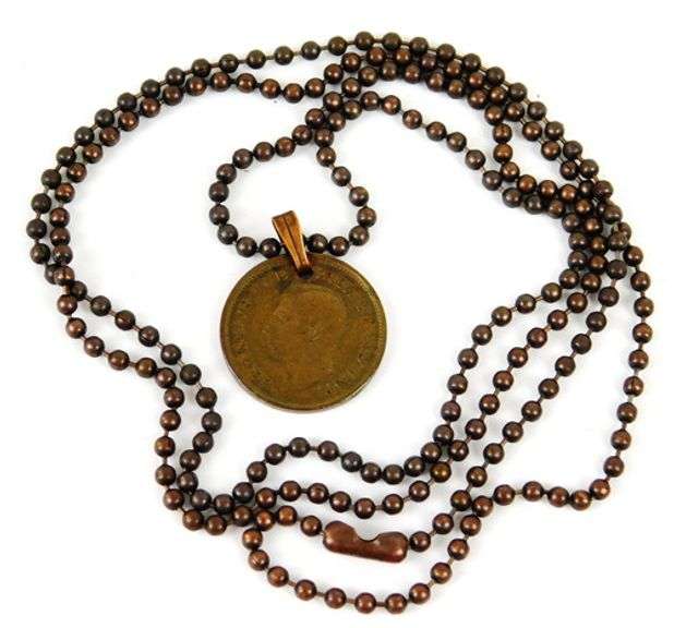 1944 Canadian Penny Pendant and Chain
