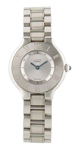 Cartier Must De 21 W10109T2, 28mm, Silver Dial, Stainless Steel Ladies Watch