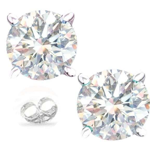Sparkling 4 Ct White Lab SImulated Diamond Earrings