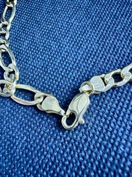 14K Yellow gold Italian Figaro link chain
