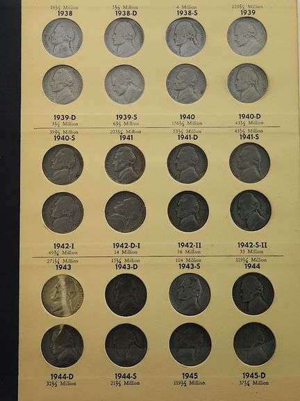 Complete 1938-1964 Vintage Jefferson Nickel Book