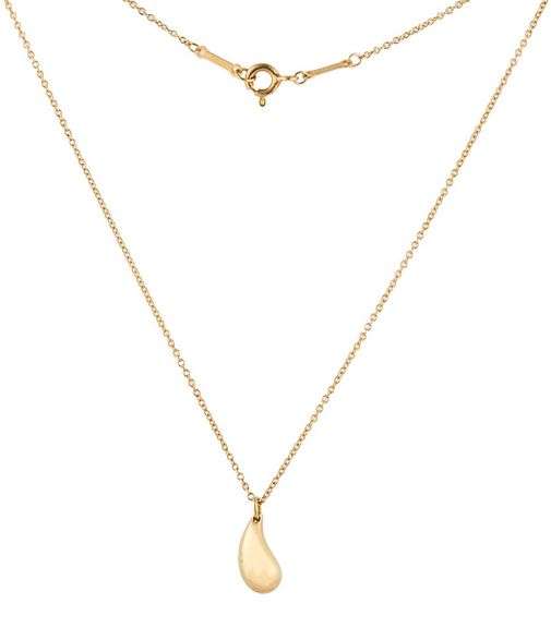 Tiffany & Co. Elsa Peretti Teardrop Pendant Necklace in 18K