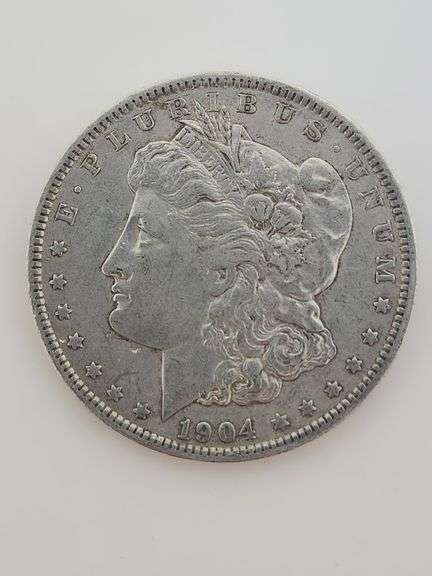 1904 O Morgan Silver Dollar, Circulated "Cleaned"