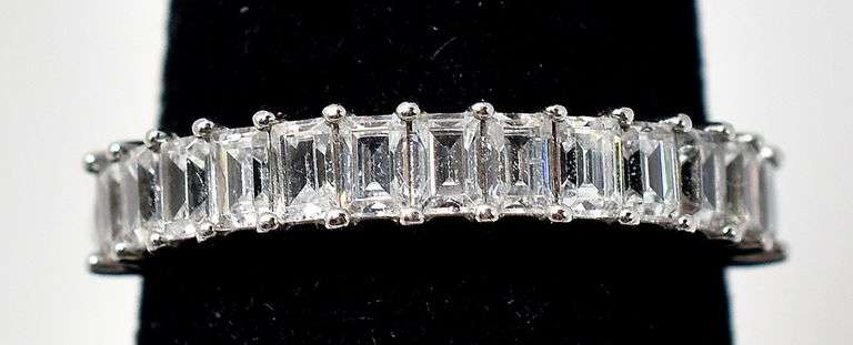 Cz Band Ring in Sterling Silver