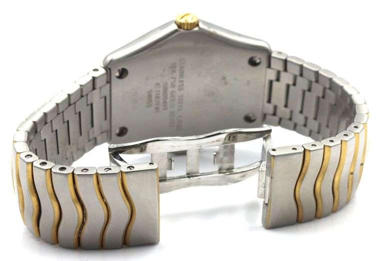 Ebel Classic Wave 2-Tone on Steel and Yellow Gold Bracelet with White Roman Dial