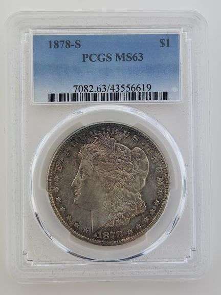 1878 S Morgan Silver Dollar, PCGS MS63