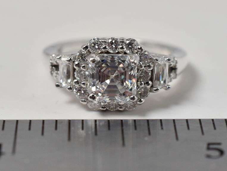 CZ Gemstone Ring in Sterling Silver