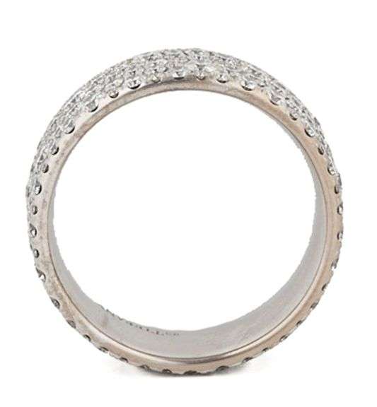 Tiffany & Co. 1.95ctw Pave Mixed Sized Multi Row Diamond Band Ring in 18K