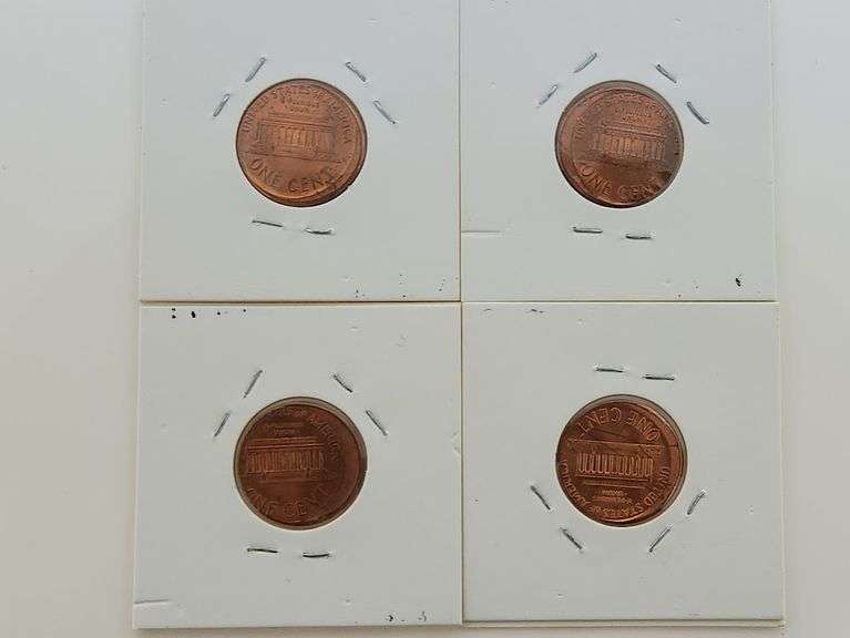 1998-2001 Lot of (4) Off Center Error Cents