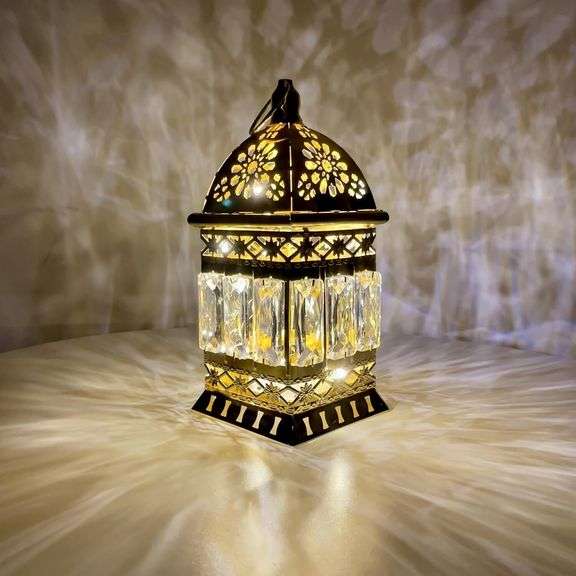 Gilded Metal Hanging Lamp Lantern