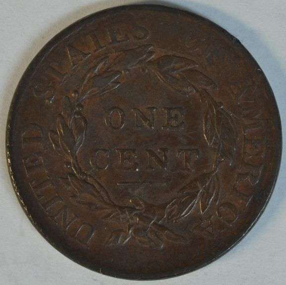 Original chestnut-brown 1818 Coronet Large Cent in XF/AU