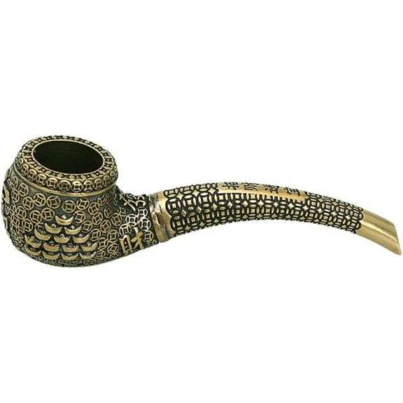 Pure Copper Tobacco Pipe with Engraving