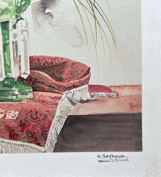Houshang Seyhoun, Still Life, Original Mixed Media.