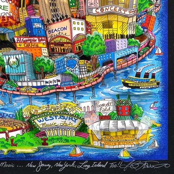 There's Music: NJ, NY, Long Island Too!! by Charles Fazzino