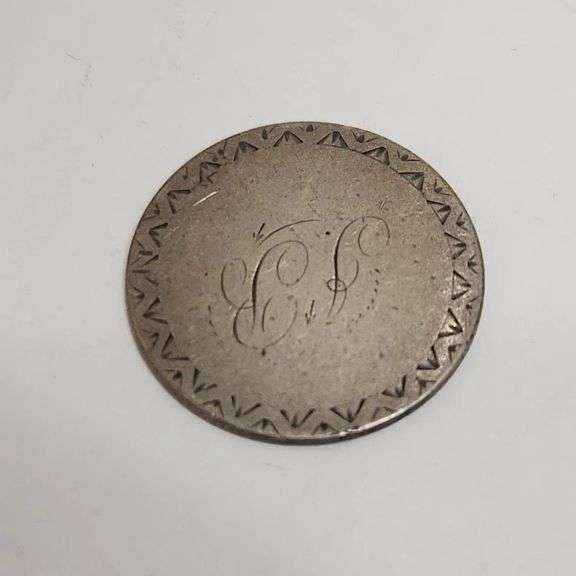 1857 Seated Liberty Quarter Love Token