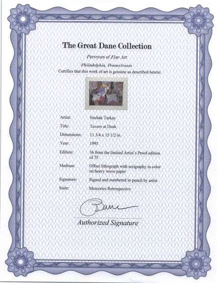 Limited Edition Itzchak Tarkay Signed Offset Lithograph with Serigraphy Framed