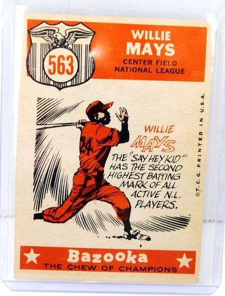 Willie Mays 1959 All-Star Selection Baseball Card