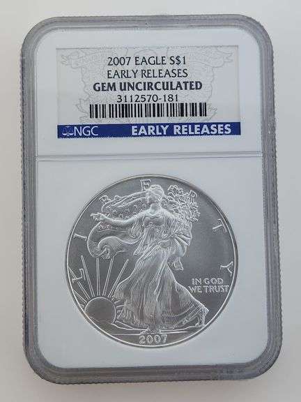 2007 American Silver Eagle, NGC Early Releases UNC