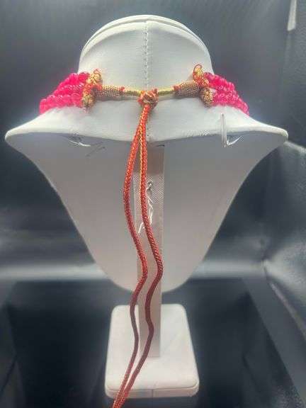 Beautiful 765.5 Cttw. Mined From The Earth 3 Strand Natural Red Ruby Necklace.