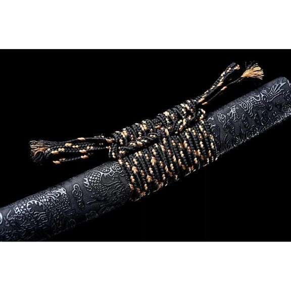 Dragon Katana Folded Steel Japanese Samurai Sword