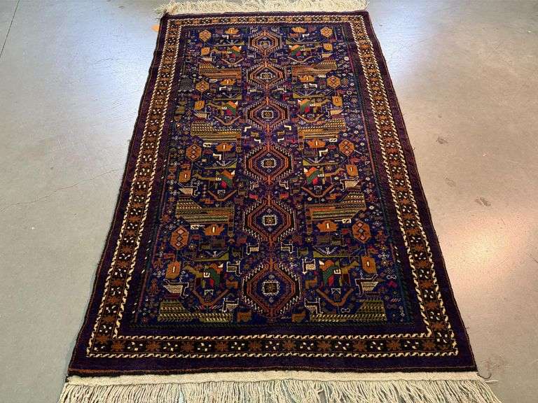 Fine Afghan Baluchi Rug 3.9x6.4