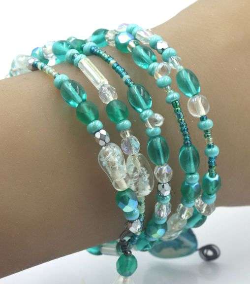 Multi row crystal bangles
