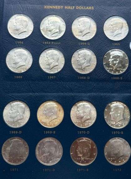 1964-2007 BU & Proof Issues Complete Kennedy Halves.