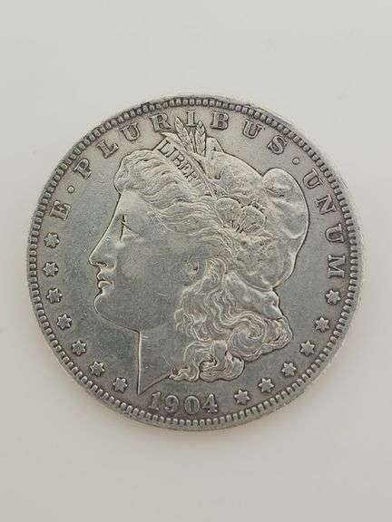 1904 O Morgan Silver Dollar, Circulated "Cleaned"