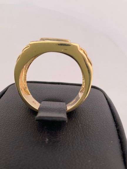 MEN'S BRAND NEW CERTIFIED DIAMOND RING, 14K GOLD