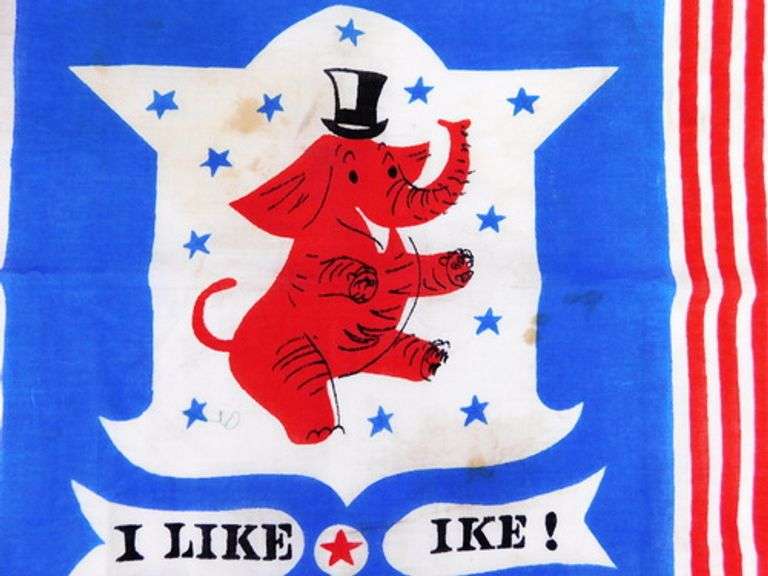 Vintage Presidential "I Like Ike" Hanky