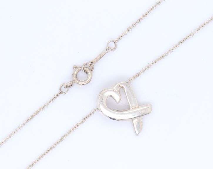 Tiffany & Co Paloma Picasso Heart Pendant on Chain Necklace