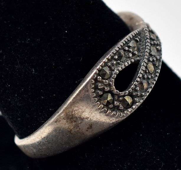Infinity Marcasite Band Ring in Sterling Silver