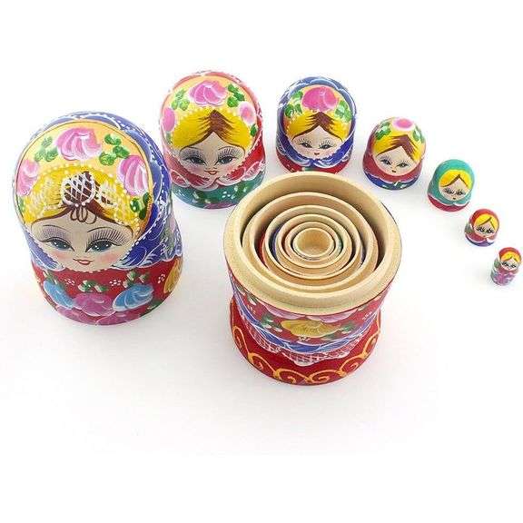 Handmade Russian Matryoshka Nesting Dolls