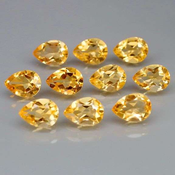 Rich color! 10.10ct top golden eye clean Citrine set!