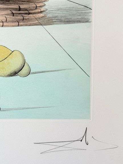 Exclusive Salvador Dali Pencil Signed Limited Edition Etching and Color Stencil from 'Twelve Tribes 