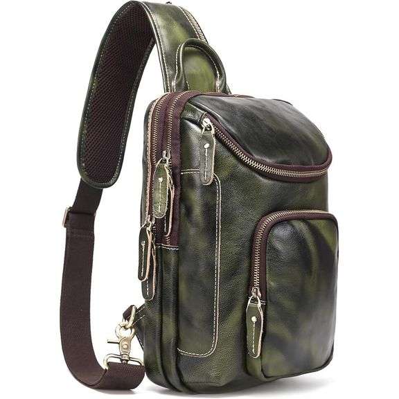 Full Grain Italian Leather Sling Bag