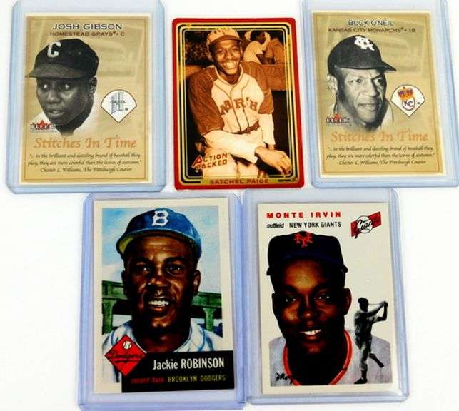 5 Negro All-Star Baseball Cards
