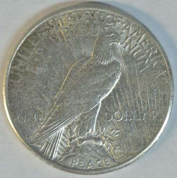 Frosty-white near Mint 1924-S Peace Silver Dollar. Better date