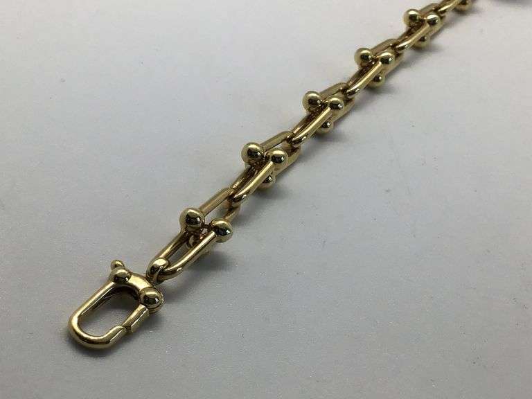 14K Yellow Gold Vintage Horse-shoe Bracelet