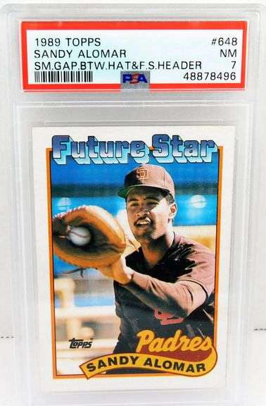 Sandy Alomar 1989 Baseball Card, 7 Near Mint