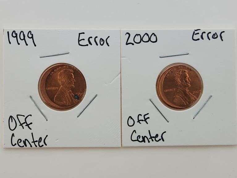 1999 & 2000 Lincoln Cent Error Lot